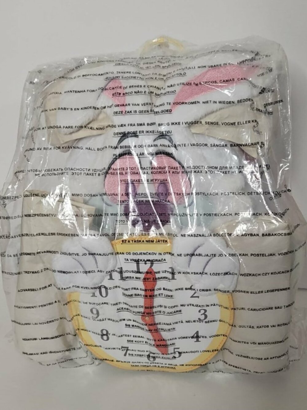 NWT Disney Alice in Wonderland White Rabbit Plush Loungefly Backpack